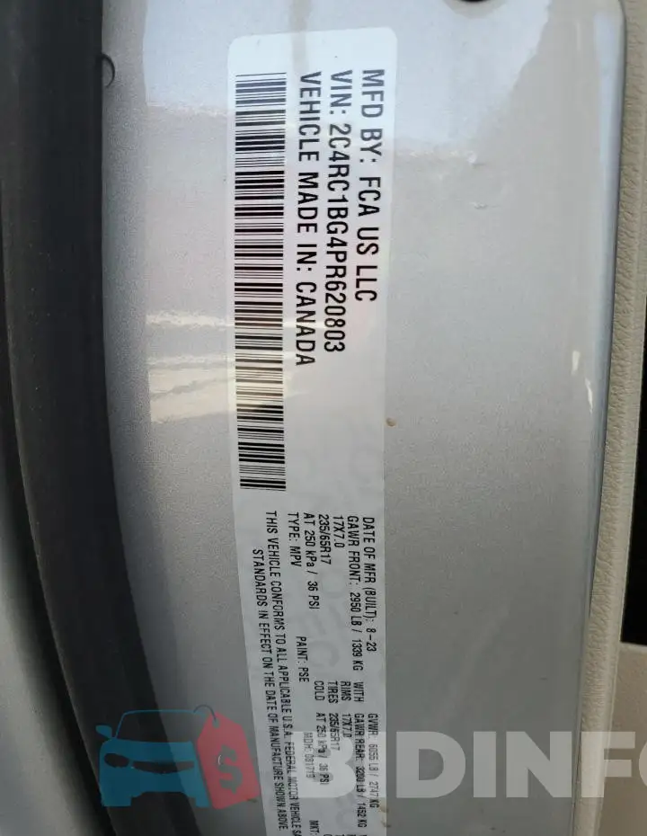 2C4RC1BG4PR620803 Photo# 13