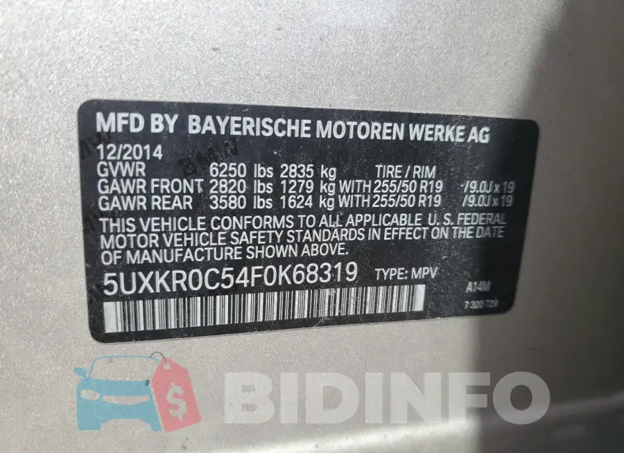 5UXKR0C54F0K68319 Photo# 12