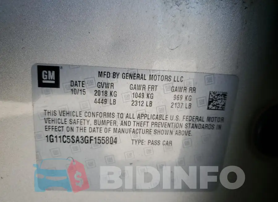 1G11C5SA3GF155804 Photo# 12