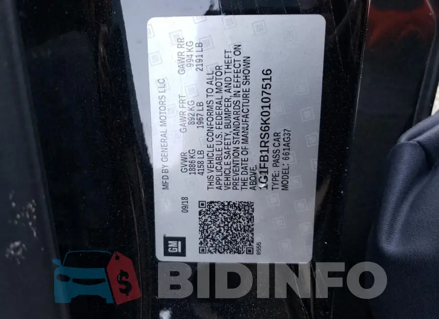 1G1FB1RS6K0107516 Photo# 13