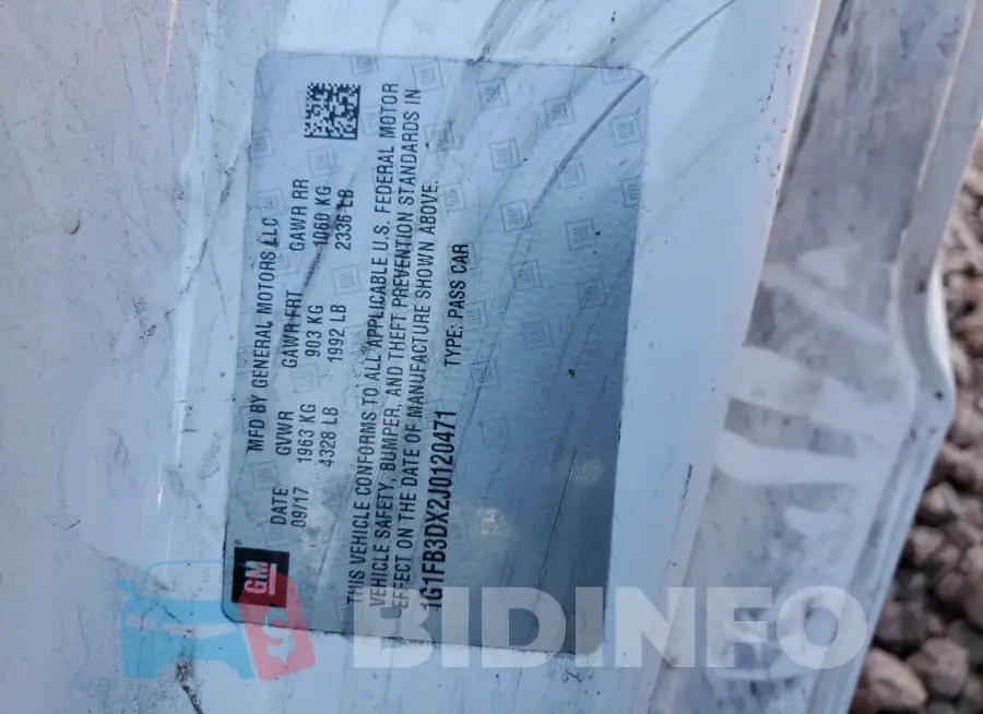 1G1FB3DX2J0120471 Photo# 12