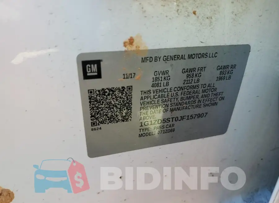 1G1ZD5ST0JF157907 Photo# 13