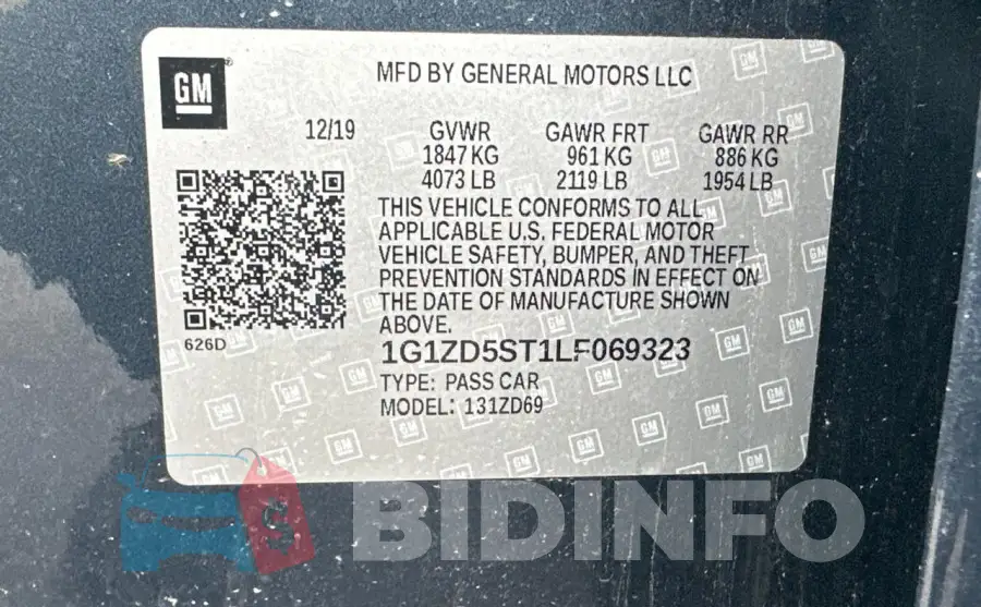1G1ZD5ST1LF069323 Photo# 10