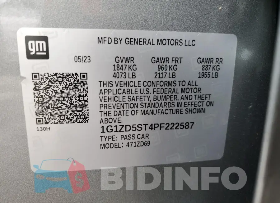 1G1ZD5ST4PF222587 Photo# 13