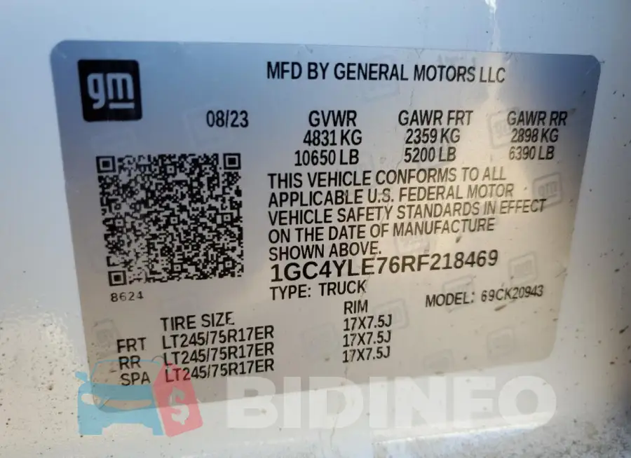 1GC4YLE76RF218469 Photo# 13