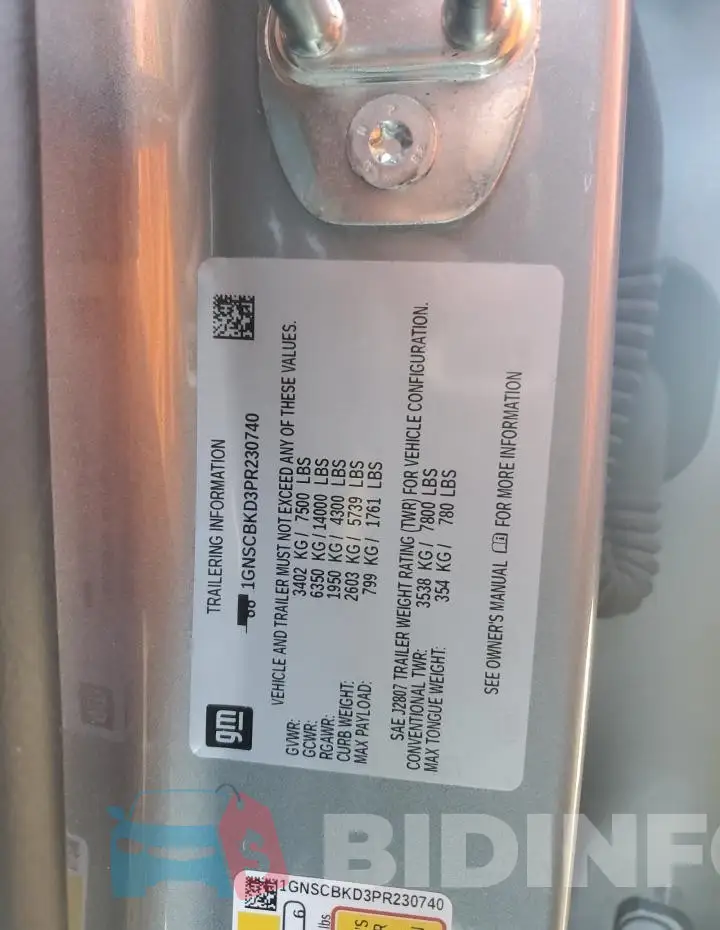 1GNSCBKD3PR230740 Photo# 13