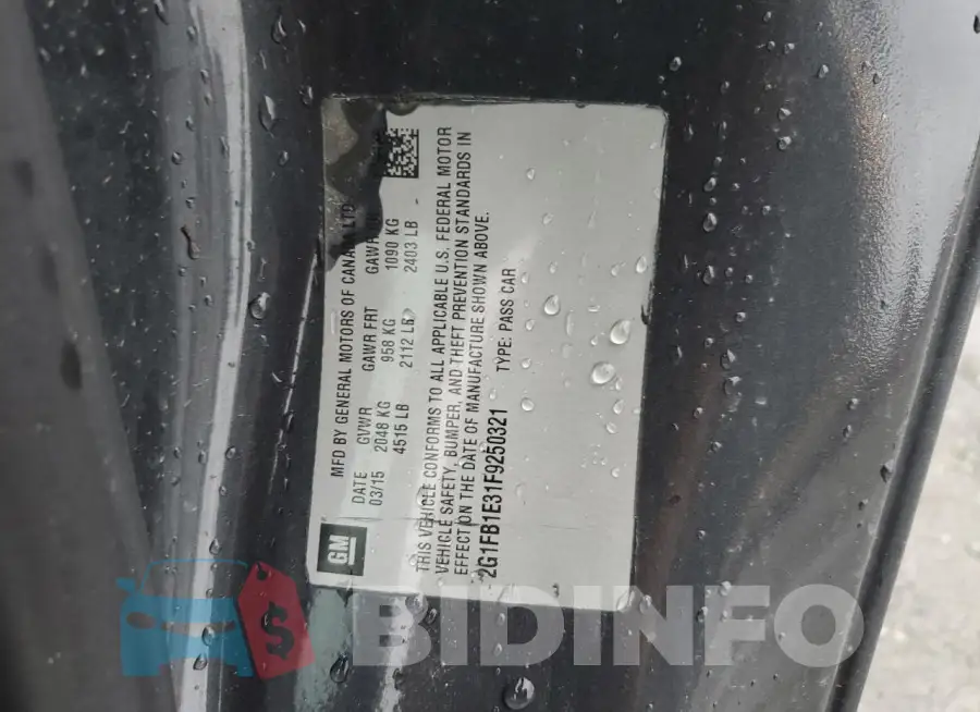 2G1FB1E31F9250321 Photo# 12