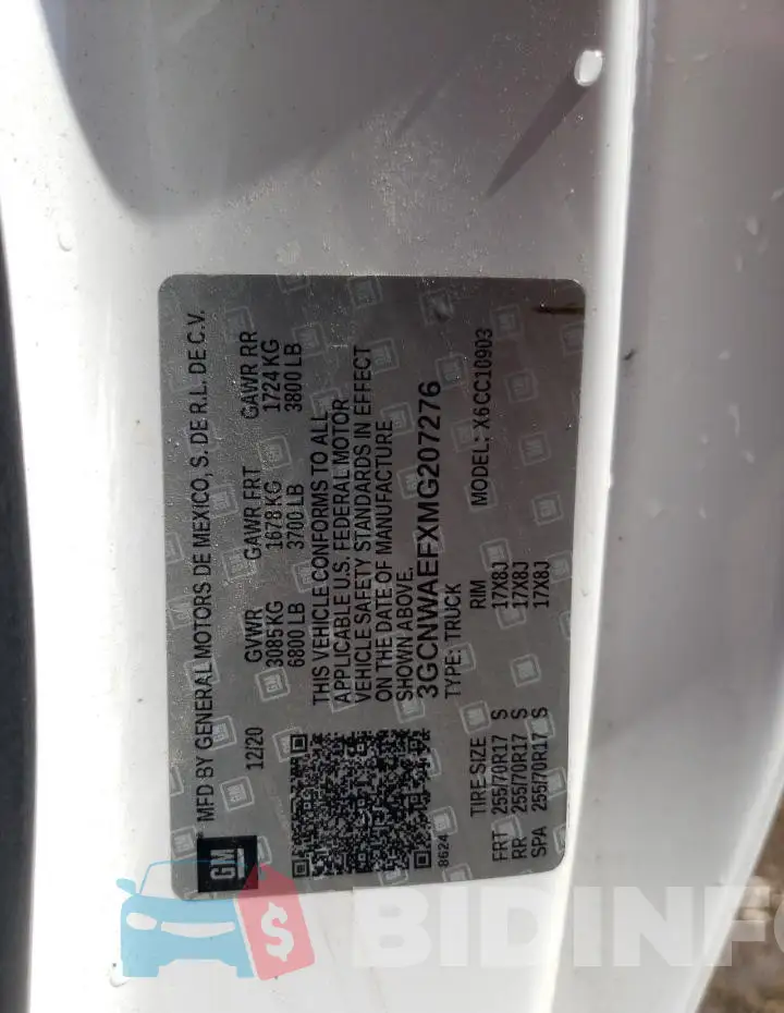 3GCNWAEFXMG207276 Photo# 12