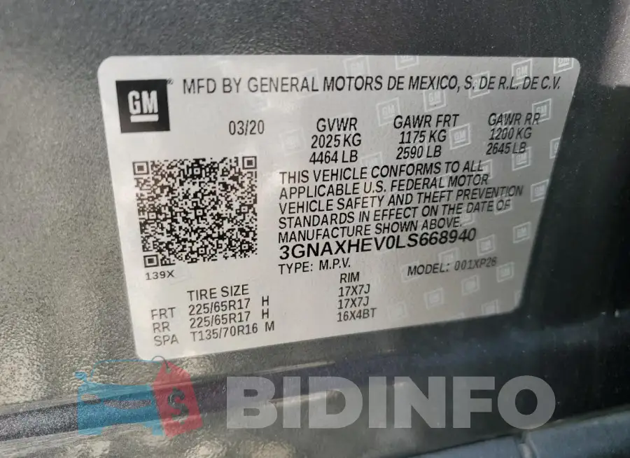 3GNAXHEV0LS668940 Photo# 13