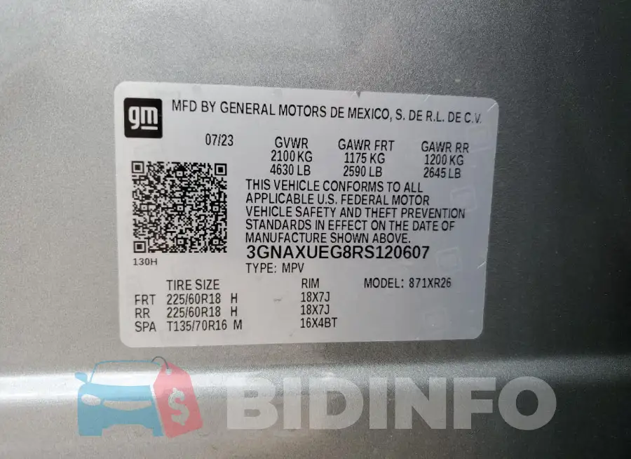 3GNAXUEG8RS120607 Photo# 12