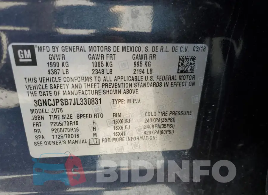 3GNCJPSB7JL330831 Photo# 12