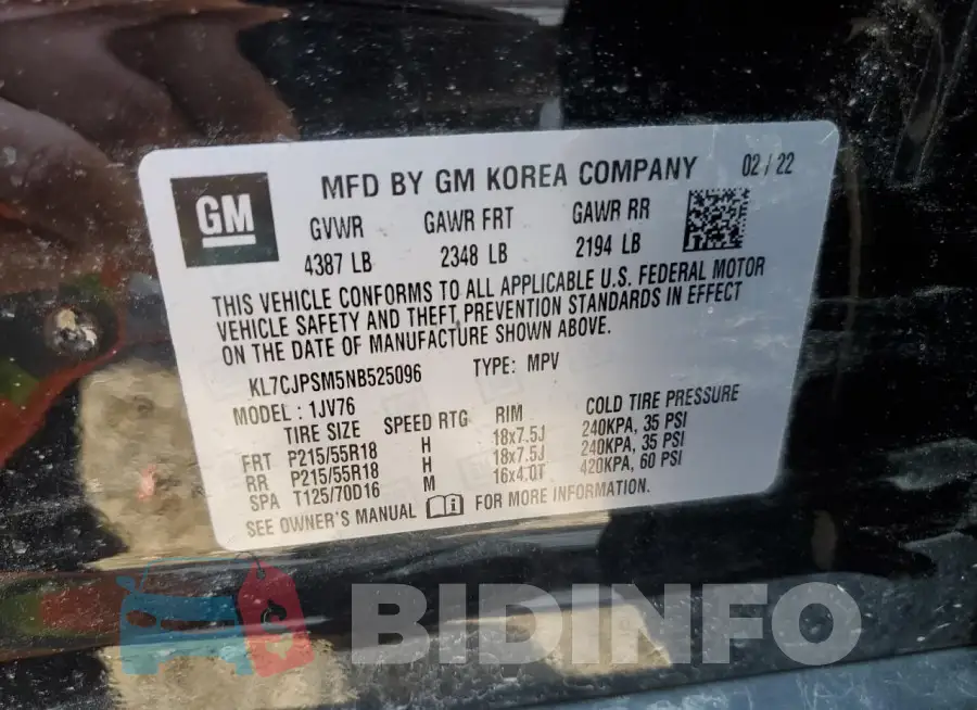 KL7CJPSM5NB525096 Photo# 13