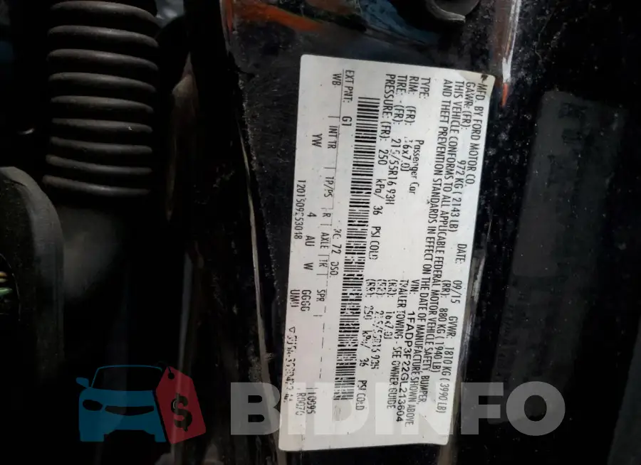 1FADP3F22GL213604 Photo# 13