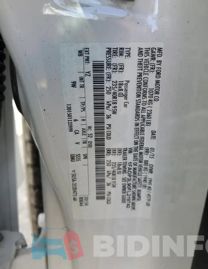 1FADP3L90FL219742 Photo# 12