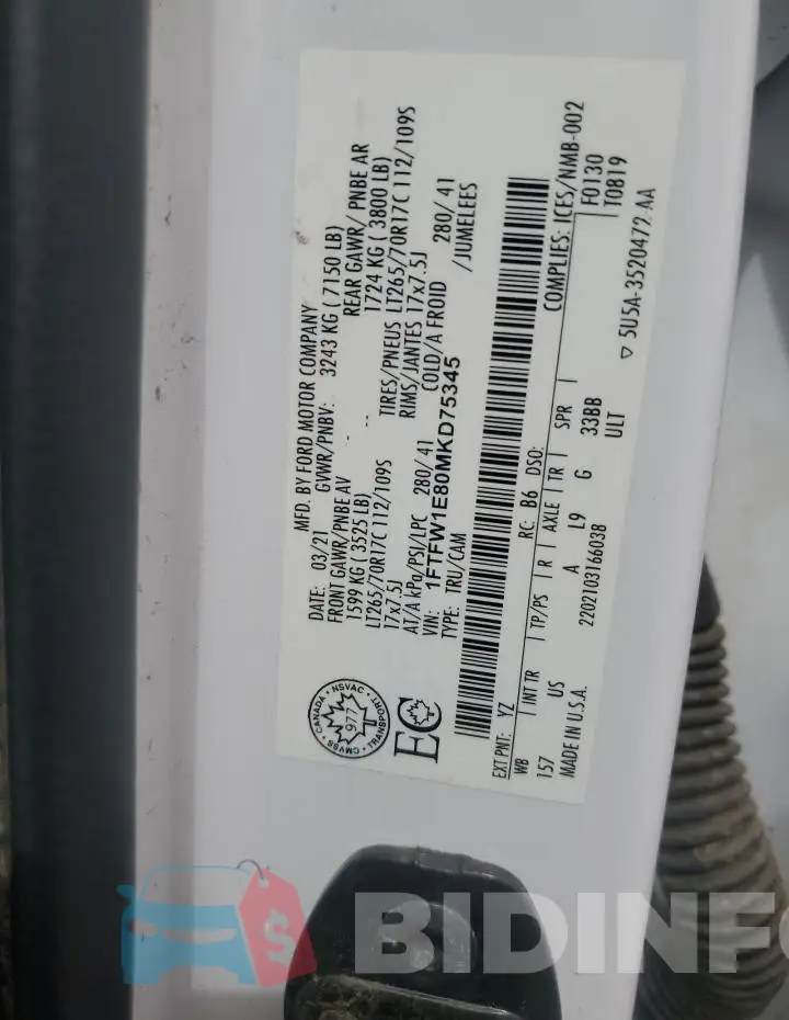 1FTFW1E80MKD75345 Photo# 12
