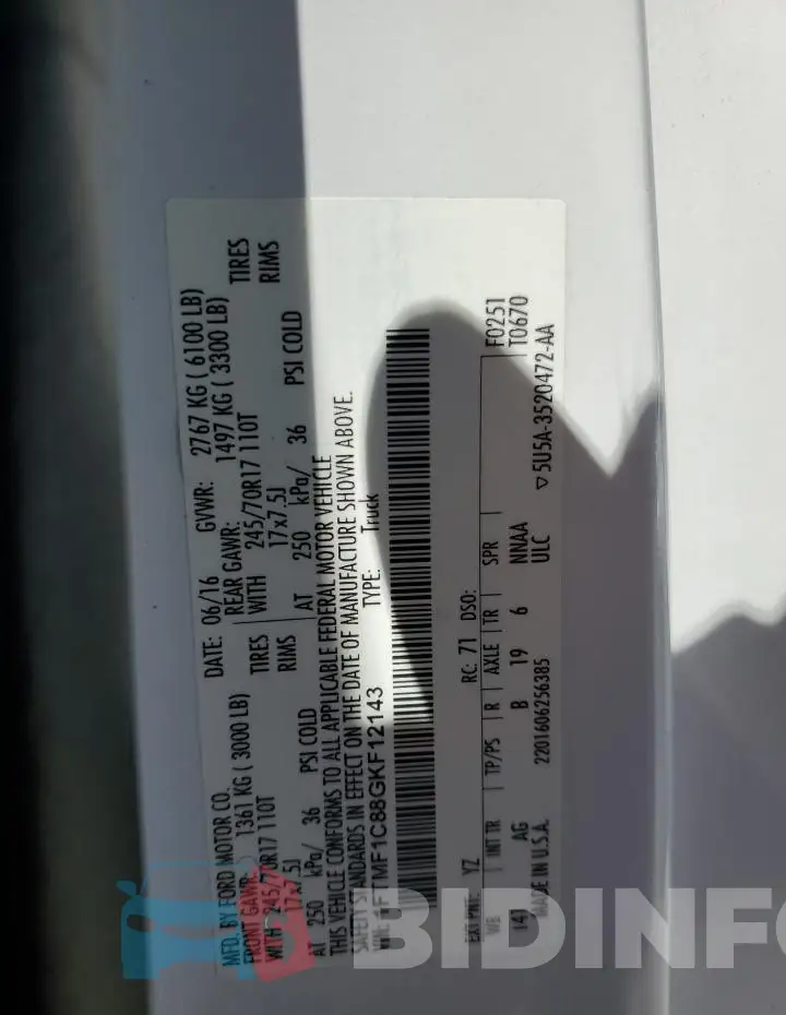 1FTMF1C88GKF12143 Photo# 12
