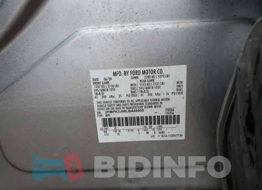 2FMPK3J98LBA88950 Photo# 13