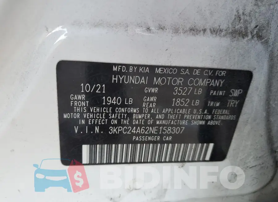 3KPC24A62NE158307 Photo# 12