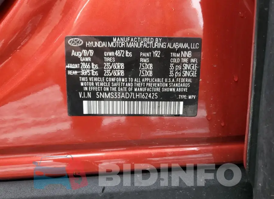 5NMS33AD7LH162425 Photo# 12