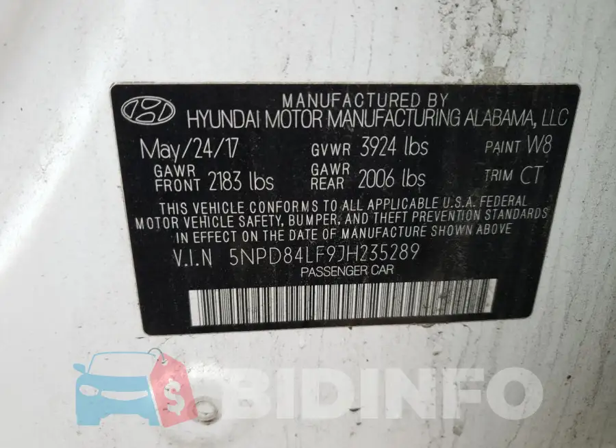 5NPD84LF9JH235289 Photo# 12
