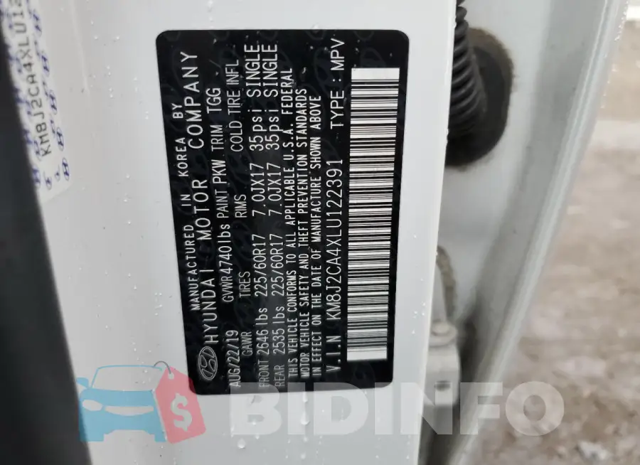 KM8J2CA4XLU122391 Photo# 12
