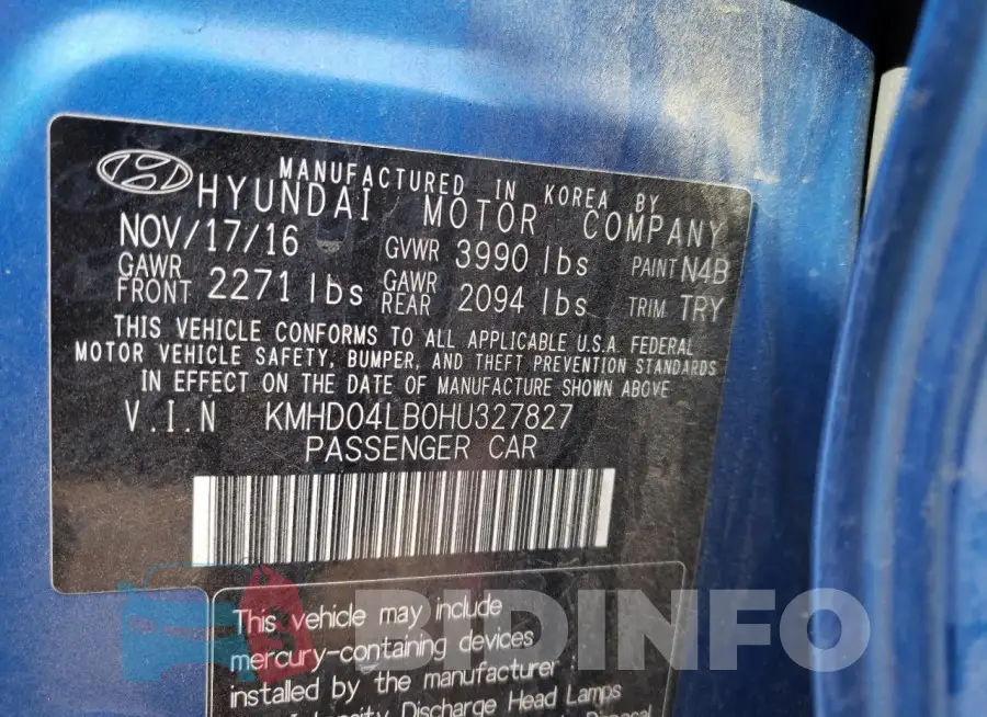 KMHD04LB0HU327827 Photo# 13