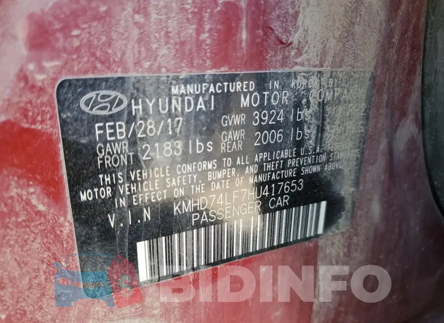 KMHD74LF7HU417653 Photo# 12