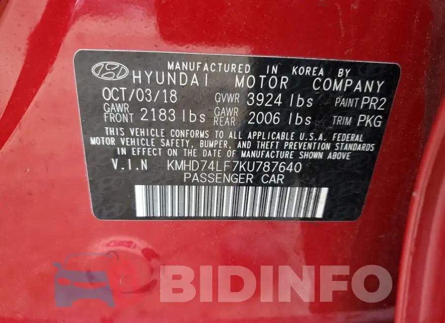 KMHD74LF7KU787640 Photo# 12