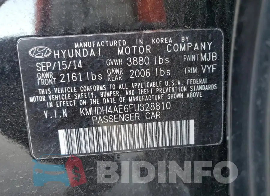 KMHDH4AE6FU328810 Photo# 12