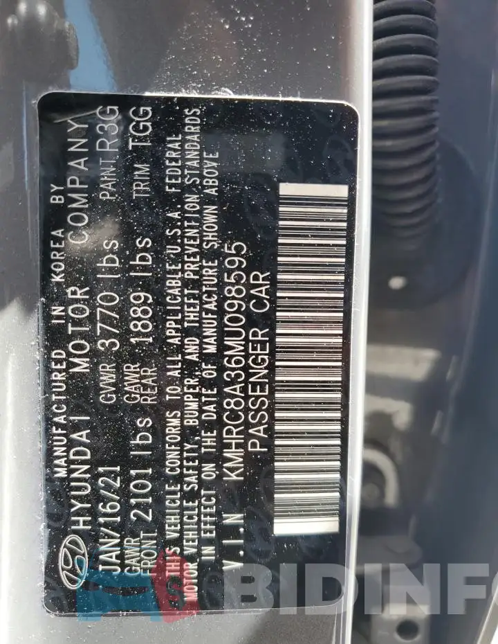 KMHRC8A36MU098595 Photo# 12