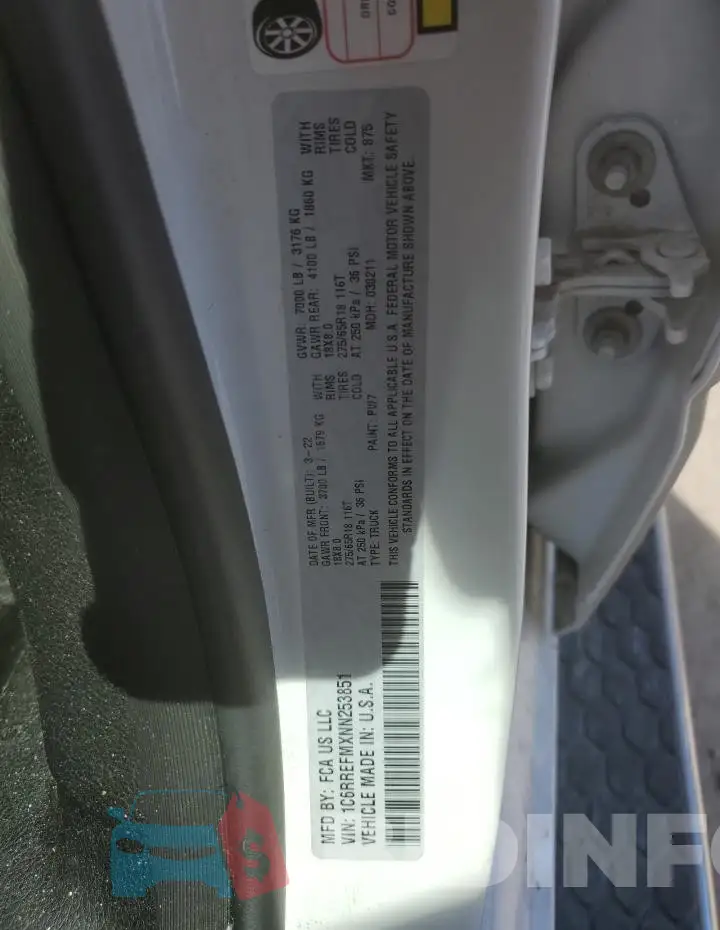 1C6RREFMXNN253851 Photo# 12