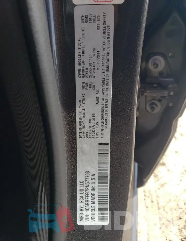 1C6RRFFG7PN577763 Photo# 12
