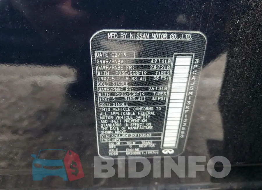 3PCAJ5M13KF133583 Photo# 13