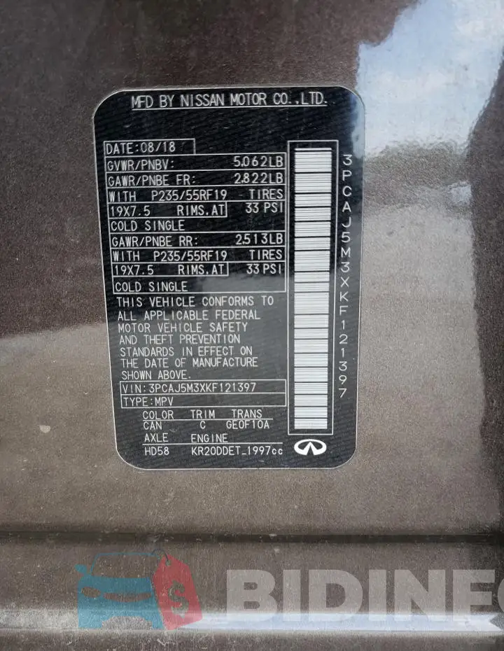 3PCAJ5M3XKF121397 Photo# 12