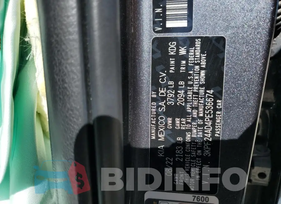 3KPF24AD4PE536674 Photo# 12