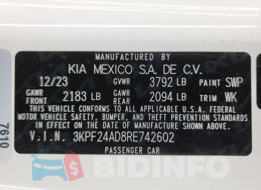 3KPF24AD8RE742602 Photo# 13