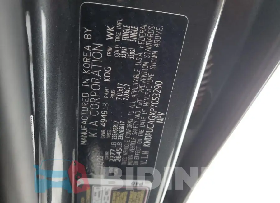 KNDPUCAGXP7053290 Photo# 12