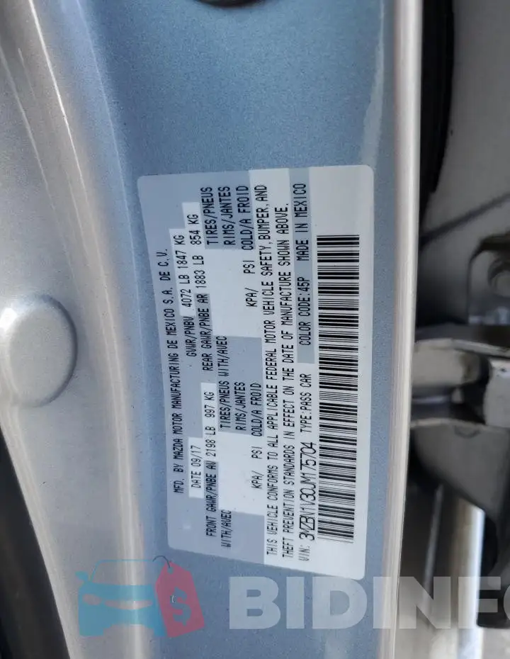 3MZBN1V30JM175704 Photo# 13