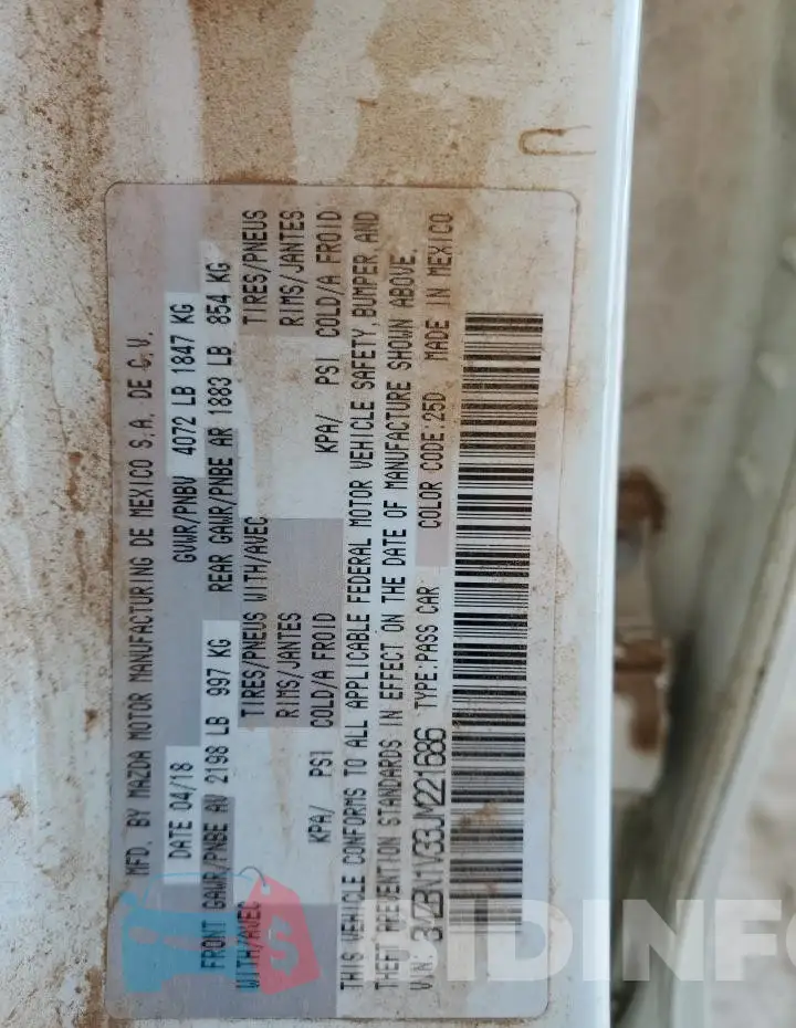 3MZBN1V33JM221686 Photo# 12