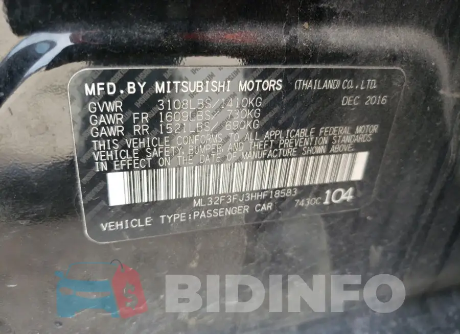 ML32F3FJ3HHF18583 Photo# 12