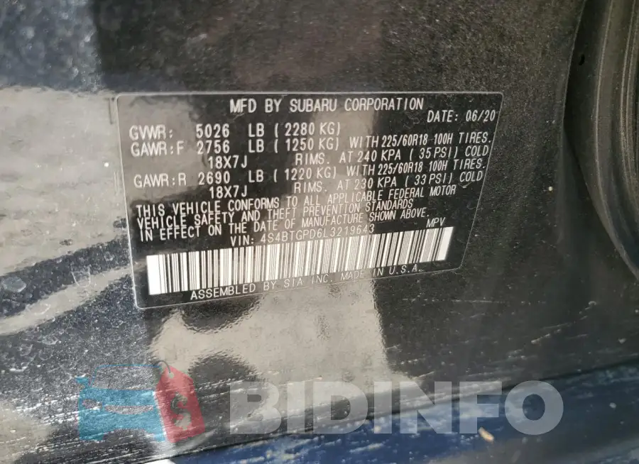 4S4BTGPD6L3219643 Photo# 13