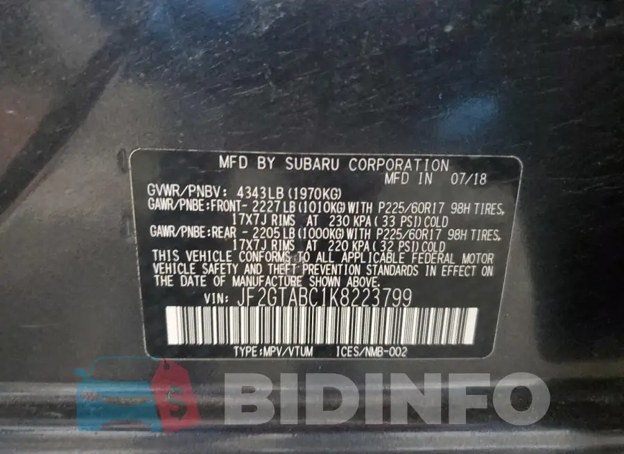 JF2GTABC1K8223799 Photo# 13