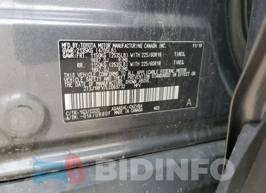 2T3J1RFV7LC069732 Photo# 14