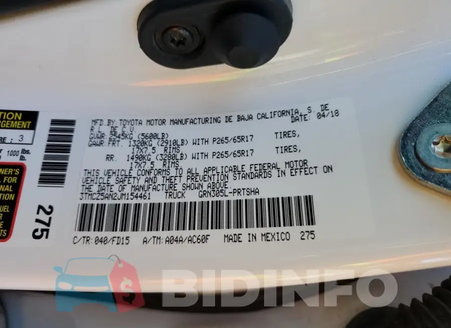 3TMCZ5AN2JM154461 Photo# 12