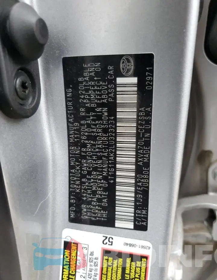 4T1G11AK2LU323234 Photo# 12