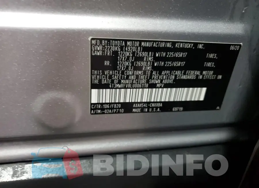 4T3MWRFV8LU006118 Photo# 12