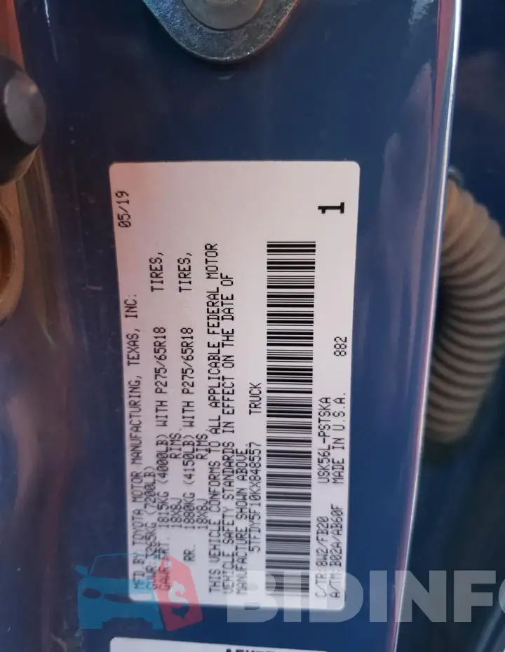 5TFDY5F10KX848557 Photo# 13