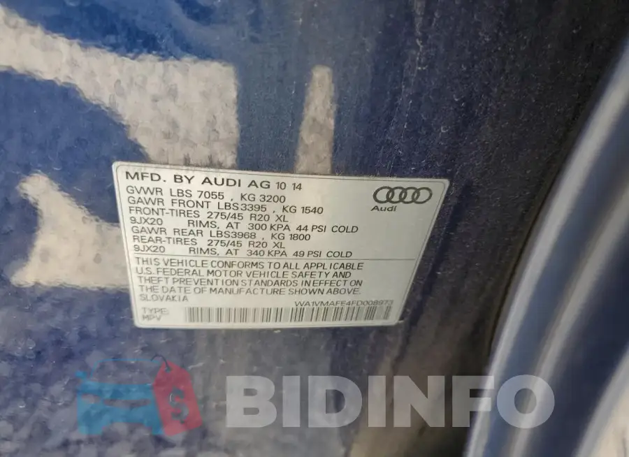 WA1VMAFE4FD008973 Photo# 13