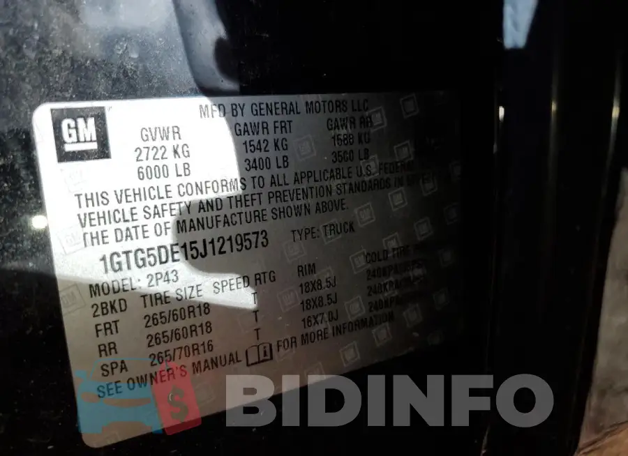 1GTG5DE15J1219573 Photo# 12