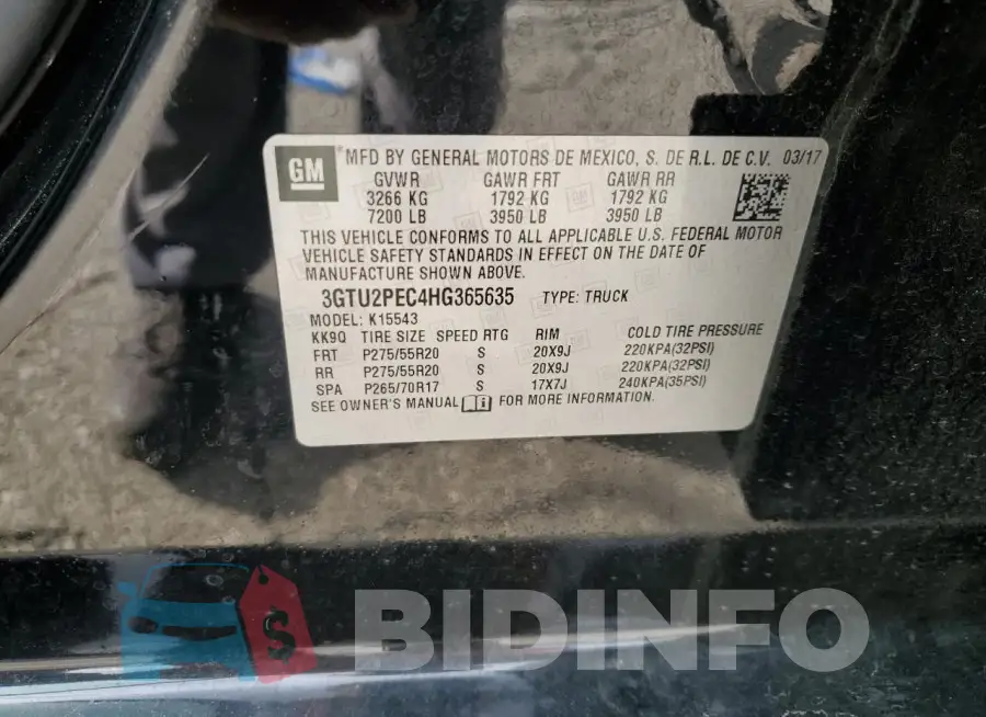 3GTU2PEC4HG365635 Photo# 12